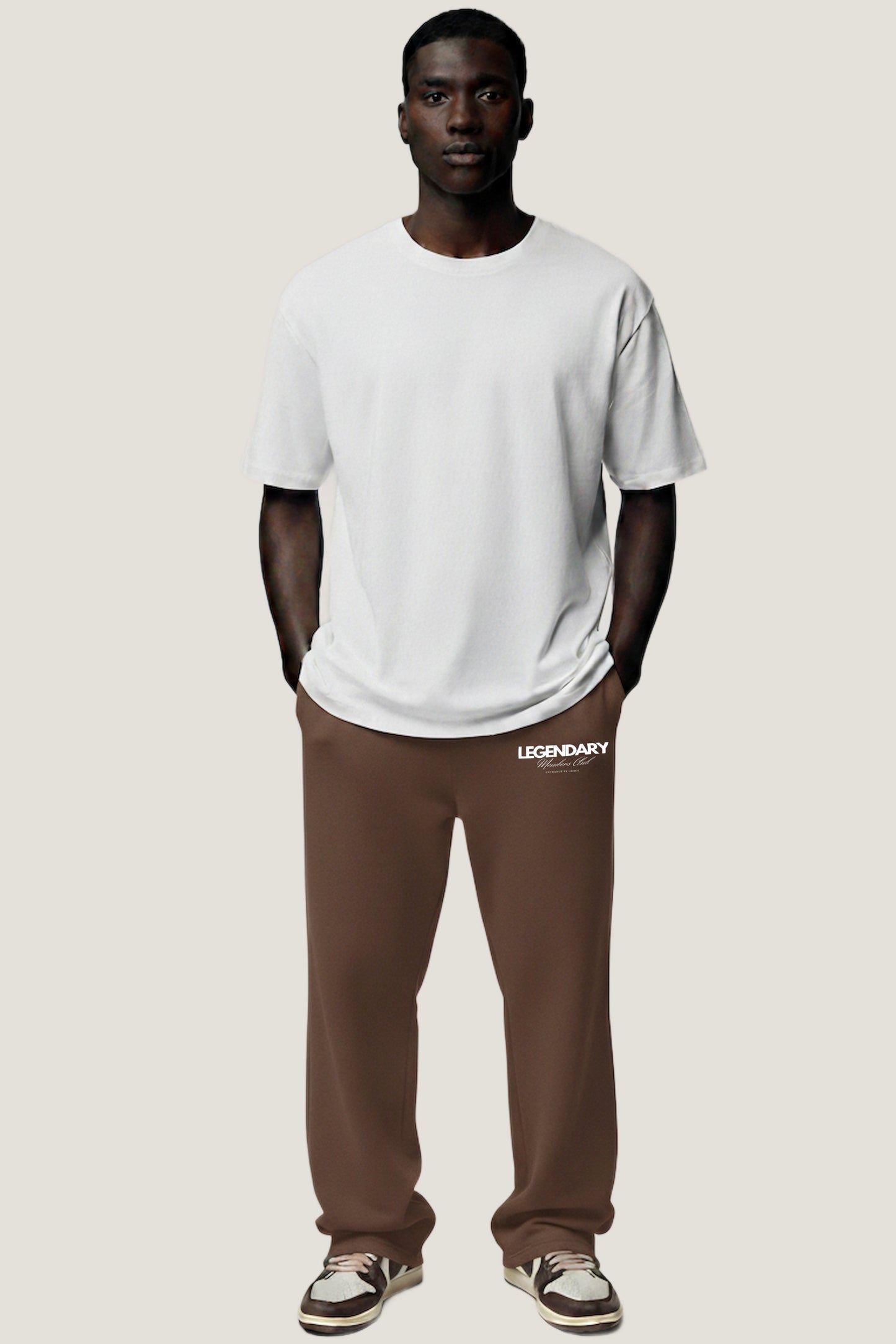 The Wide Fit Jogger Chocolate Brown