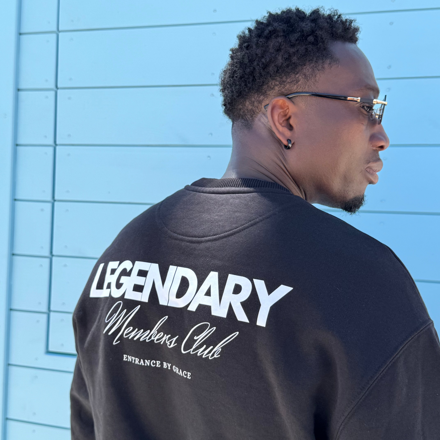 Legendary Members Club Crew Neck Black (350 G/M2)