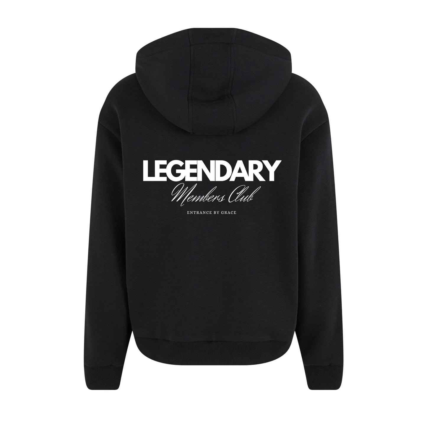 The Hooded Zip Black