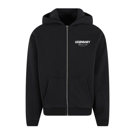 The Hooded Zip Black