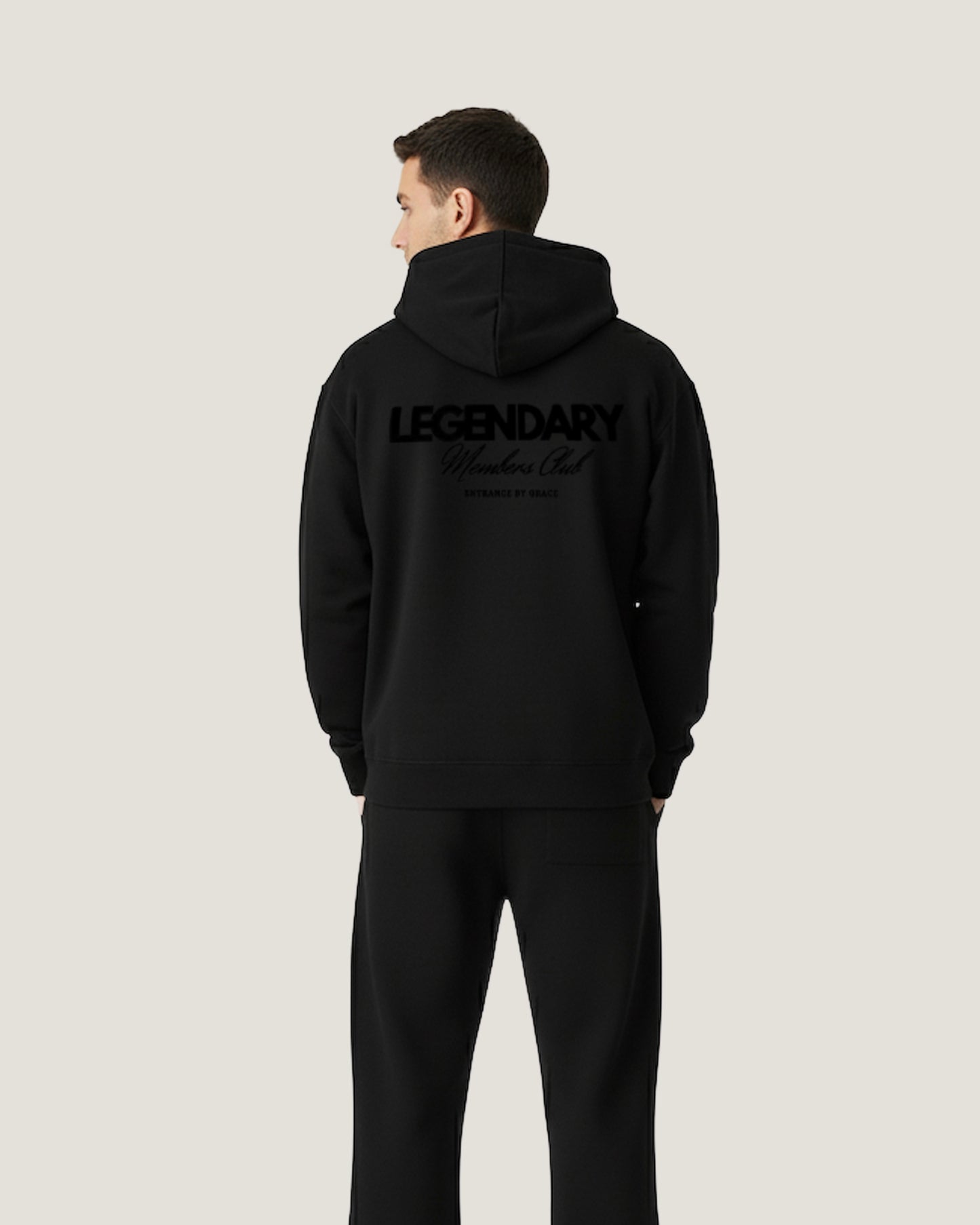 EXCLUSIVE!!! The Boxing Black on Black Hoodie 460 G/M2