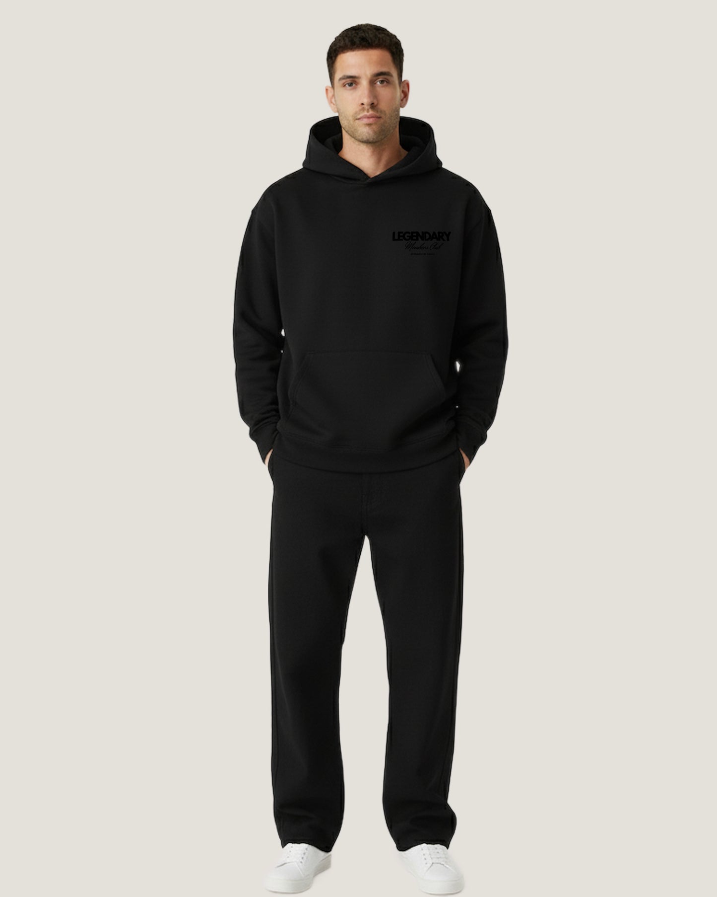 EXCLUSIVE!!! The Boxing Black on Black Hoodie 460 G/M2