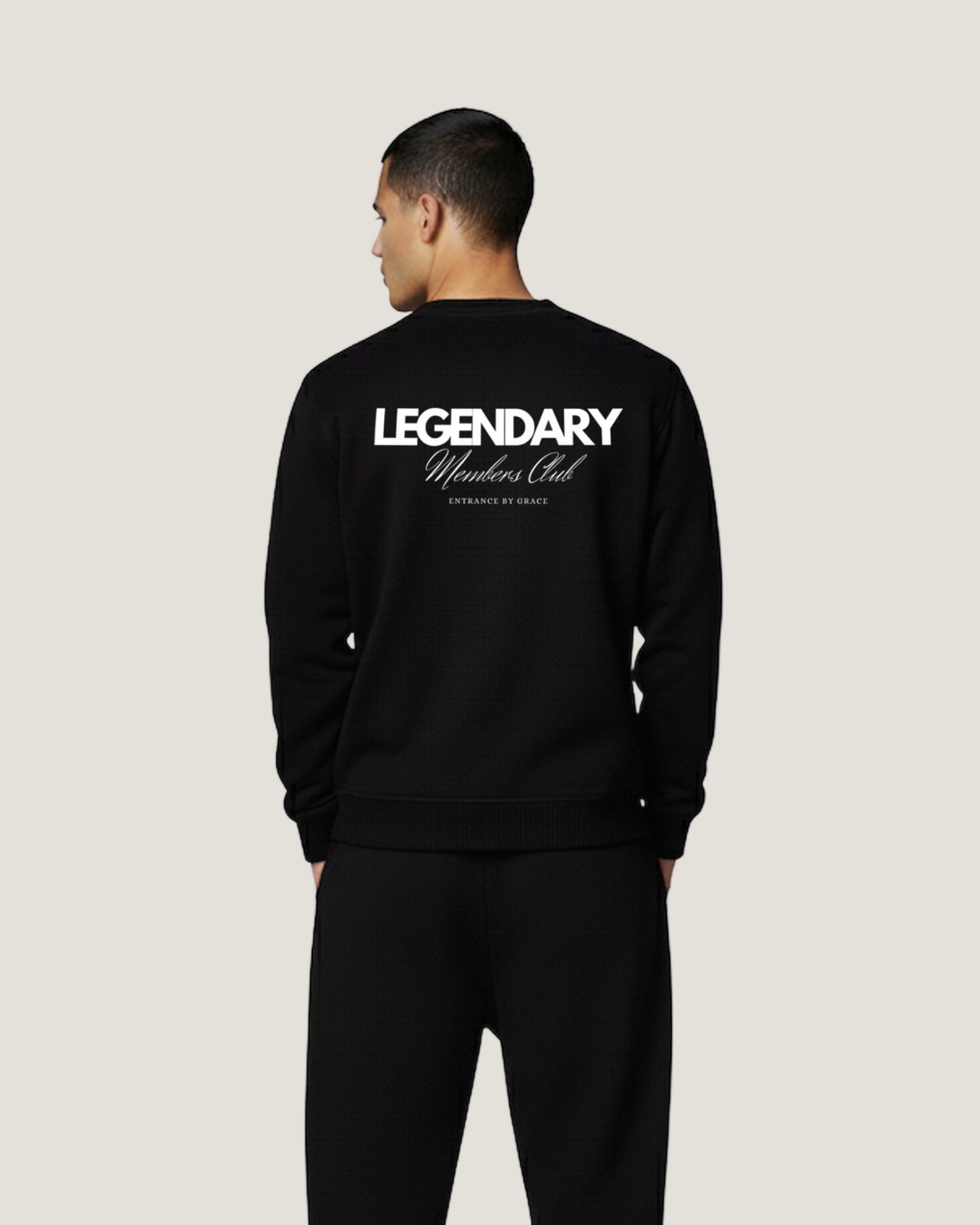 Legendary Members Club Crew Neck Black (350 G/M2)