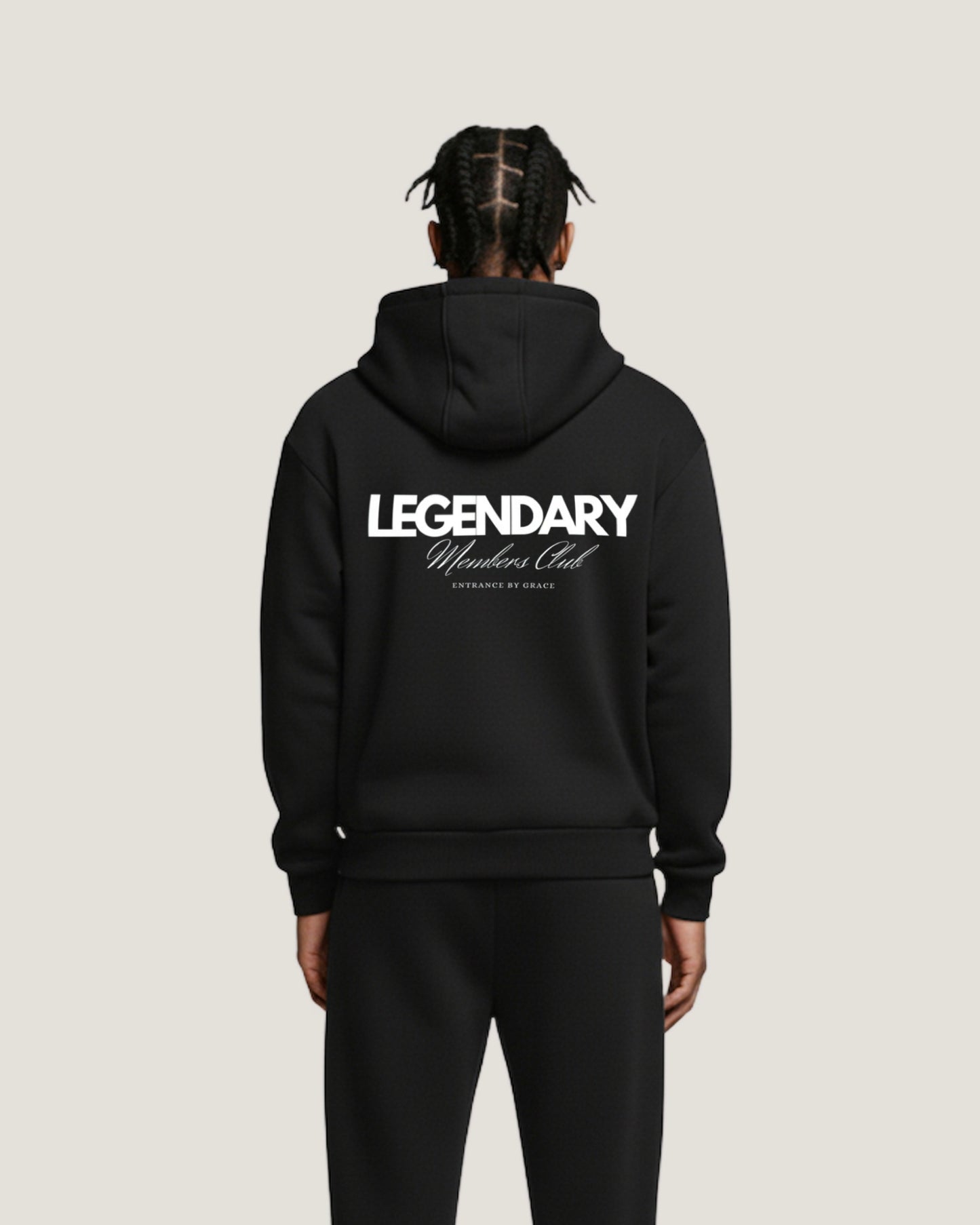 The Hooded Zip Black