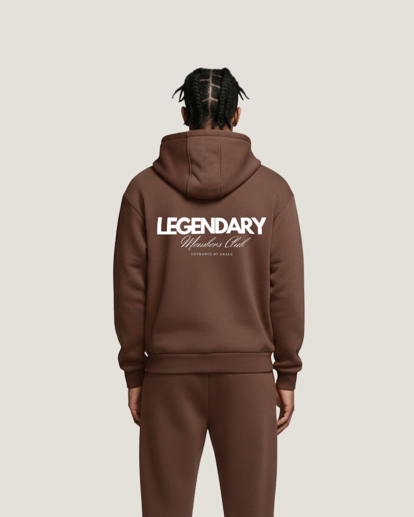 The Hooded Zip Chocolate Brown